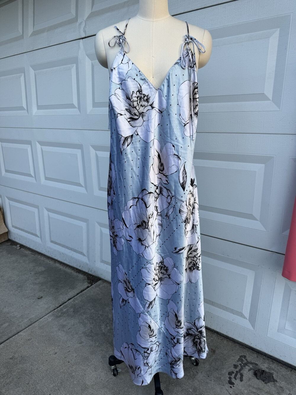Victorias Secret Maxi Slip Dress Sz Xl Blue